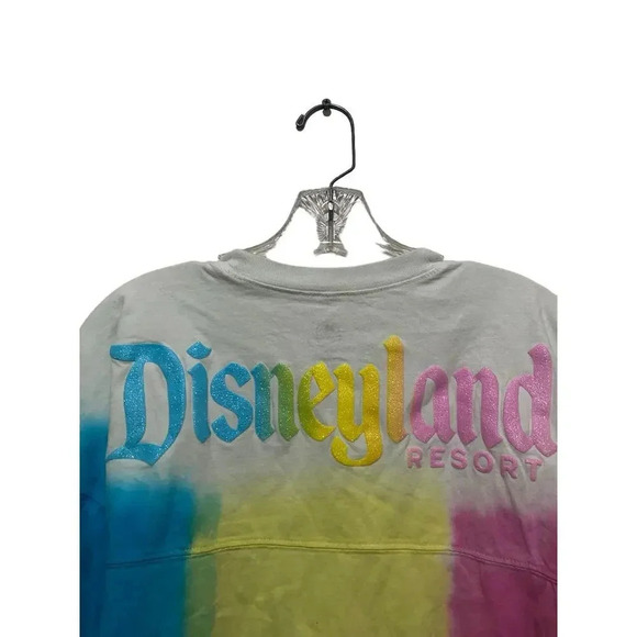 Disneyland Rainbow Tie-Dye Pastel Stripes Spirit Jersey kids Size XL - Picture 2 of 5